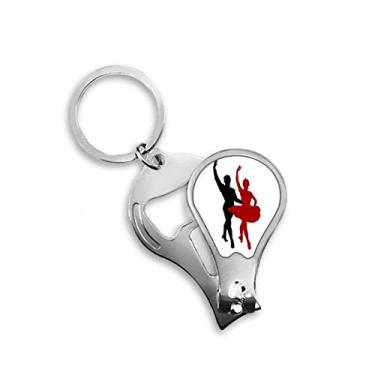 Imagem de Cortador de unhas Social Dancing Duet Dance Performance Cortador Abridor Chaveiro Tesoura