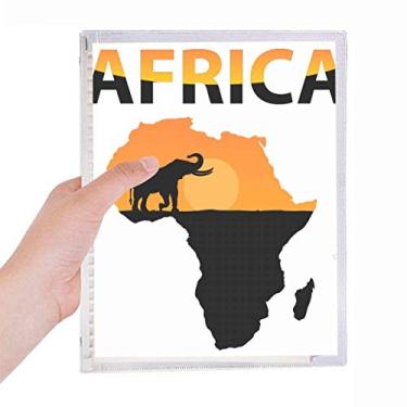 Imagem de Mapa da África Savanna, Elefante, Vida Selvagem, Diário de Folhas Soltas, Recarregável, Diário de Papelaria