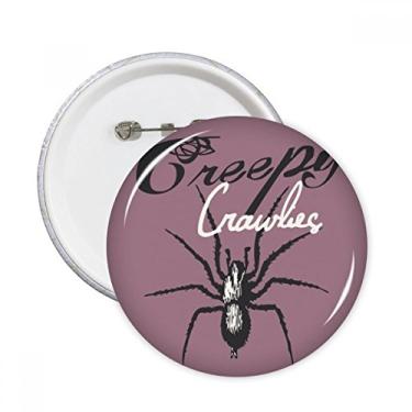 Imagem de Ilustração de teia de aranha inseto padrão de teia de aranha alfinetes redondos botão emblema acessório decoração 5 peças