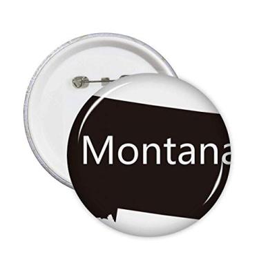 Imagem de Montana América EUA mapa contorno pinos crachá botão emblema decoração acessório 5 peças