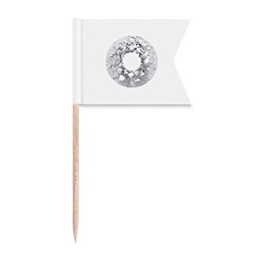 Imagem de Bandeiras de palito de dente para decoração de parede quebrada, marcação de rotulagem para bolo de festa, prato de queijo