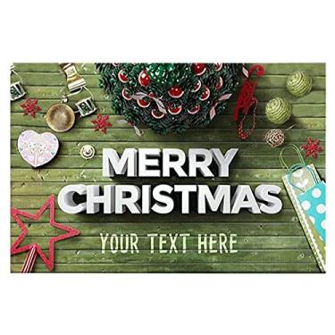 Imagem de KELATI Tapete de porta de Natal, capacho de inverno antiderrapante e lavável, para quarto, banheiro, cozinha, tapete de feriado, decoração F