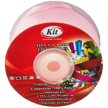 Imagem de Fita de Cetim KIT n.01, Rosa Bebe rolo de 100 mts, 117292