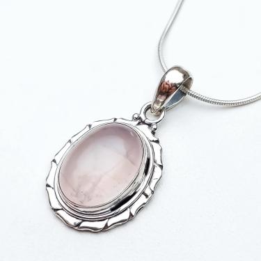 Imagem de Pingente em prata com Quartzo Rosa 0103819P0005