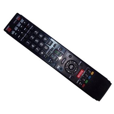 Imagem de Controle remoto substituído compatível com Sharp LC-60LE657U GA936WJSA LC-60C6400U LC46LE830U LC52LE810 LC-52LE920U LC-42LE540U AQUOS LED LCD HD TV com botão 3D Netflix