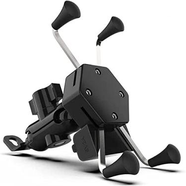 Imagem de Suporte Gps Celular Moto Universal Com Carregador Fixação Retrovisor Cd-3072