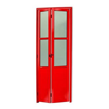Imagem de Porta Camarão Meia Lambril Meia Vidrão Linha 25 Vidro Boreal 210cm x 70cm Brimak Vermelho