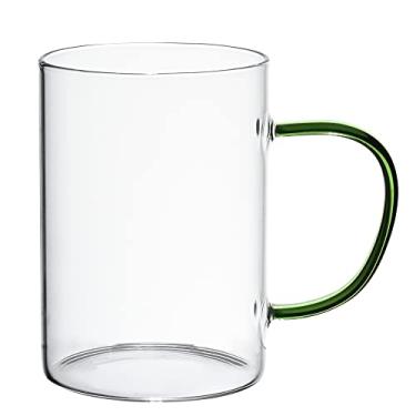 Imagem de Caneca Vidro Boro com Alça Verde 200 ml Mimo Style TC22129