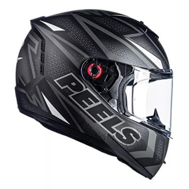 Imagem de Capacete Peels Icon 23 Fast Preto Fosco Branco Tam 60