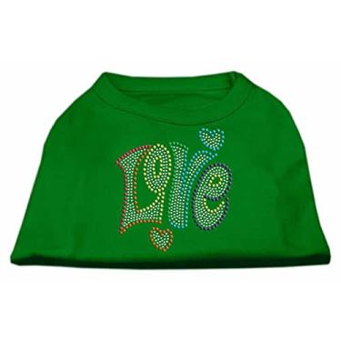 Imagem de Mirage Pet Products Camiseta para animais de estimação Technicolor Love de 45,72 cm, esmeralda, 2GG, verde