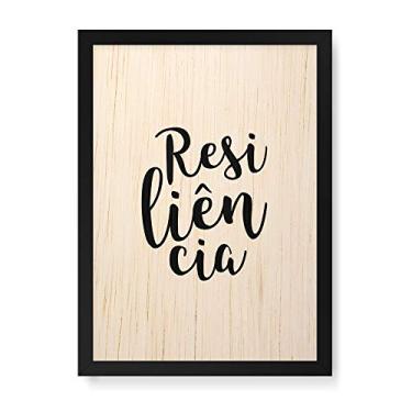 Imagem de Arte Maníacos Quadro Decorativo em Madeira Resilência Fundo Branco - 23x16,25cm (Moldura caixa em laca preta)