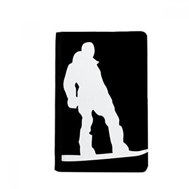 Imagem de Skateboarding Sport Black Outline Pattern Passport Holder Notecase Burse Wallet Cover Card Purse