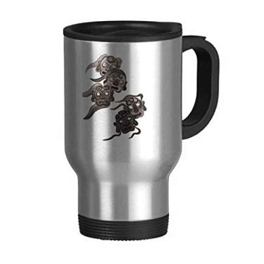 Imagem de Caneca de viagem de monstro cinco Goblins estilo de tinta chinesa tampa flip, copo de carro copo térmico