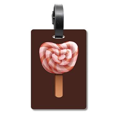Imagem de Red Candy Sorvete Picolés Bolsa de Mala Etiqueta Etiqueta Cartão de Bagagem Etiqueta Scutcheon Etiqueta