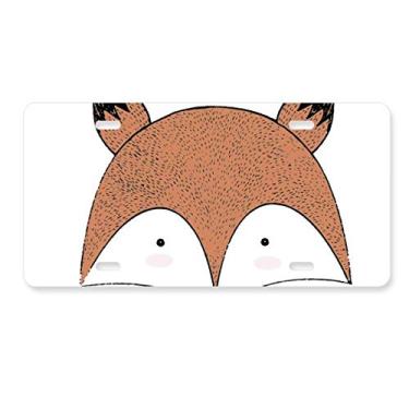 Imagem de DIYthinker Placa de licença de raposa imatura, estilo simplicidade, decoração de aço inoxidável para automóvel