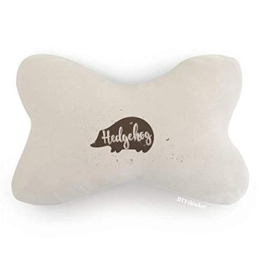 Imagem de DIYthinker Almofada para apoio de cabeça em preto e branco com acabamento de animal para carro