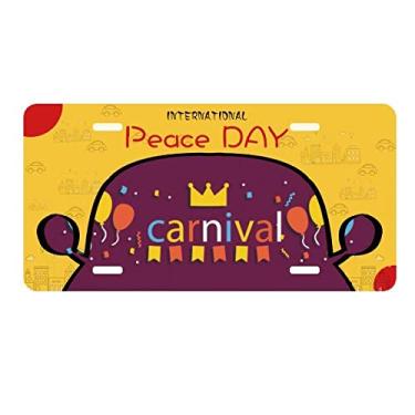 Imagem de DIYthinker Placa de carro com coroa de balão Feliz Carnaval de Veneza Decoração de carro Dia da Paz