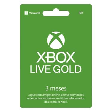 Imagem de Microsoft Xbox Live Gold - 3 Meses - Cartão Físico