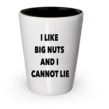 Imagem de I Like Big Nuts And I Cannot Lie Shot Glass - Divertido - Presente de mordaça (1)