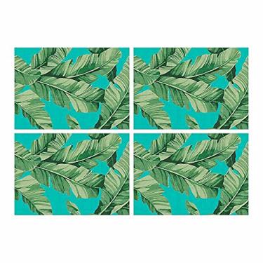 Imagem de Jogo Americano Banana Theree Leaf 4 Pç 30x40 Base Emborracha