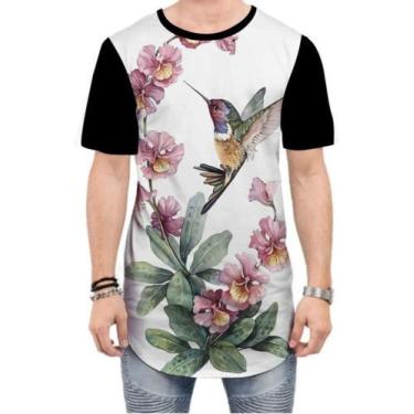Imagem de Camiseta Long Line Beija Flor Néctar Pássaros Aves 1 - Estilo Vizu