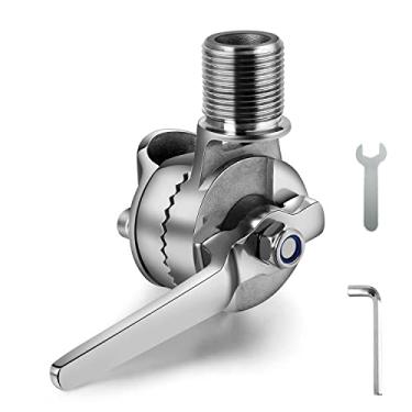 Imagem de Suportes de antena VHF Marine Yacht Ship RV, braçadeira de tubo de montagem em trilho catraca, montagem de base ajustável de aço inoxidável 316 para barco