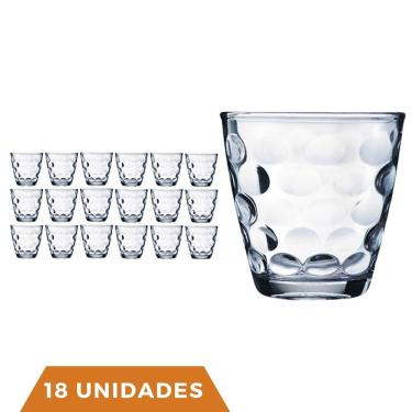 Imagem de Kit Com 18 Copos de Vidro Transparente 250ML Bangkok Redondo