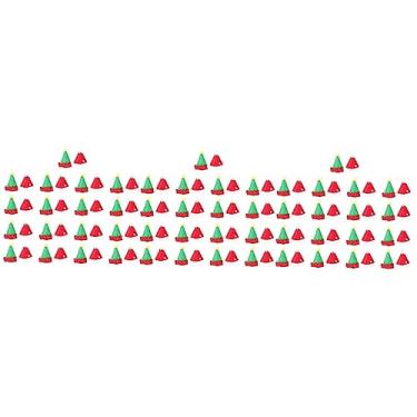 Imagem de Abaodam 78 Peças Chapéu De Doces De Natal Enfeite De Pirulito De Natal Tampa De Garrafa De Vinho De Natal Chapéu De De Pelúcia Chapéu De Natal Faça Você Mesmo Pequeno Acessórios Mini