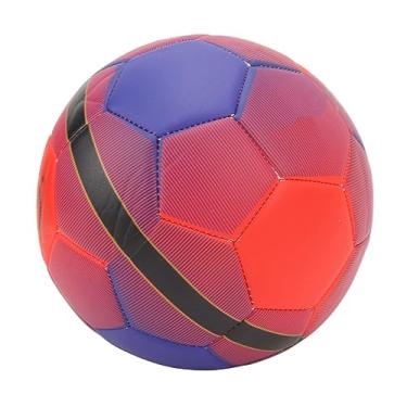 Imagem de Bola de Futebol, Bola de Futebol Elástica à Prova de Explosão Tamanho Oficial 5 para Treinamento (vermelho)