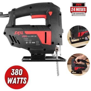 Imagem de Serra Tico Tico Elétrica Skil 380W 220V C/ Trava de Gatilho e 4 Ângulos de Corte + Lâmina P/ Madeira