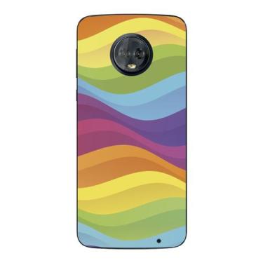 Imagem de Capa Case Capinha Samsung Galaxy Moto G6 Plus Arco Iris Ondas - Showca