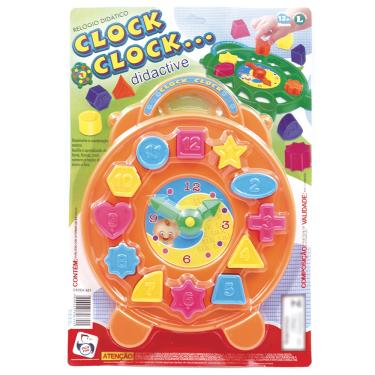 Imagem de Brinquedo Relógio Infantil Educativo de encaixe Clock Clock