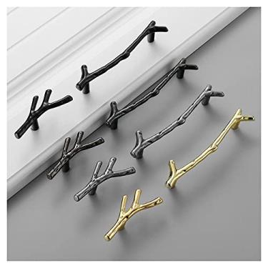 Imagem de Furniture Handle, 1PCS Single Hole 96mm 128mm Black Silver Bronze Kitchen Cabinet Handles Drawer Knobs Door Pulls Hardware (Color : Silver, Size : Single hole)