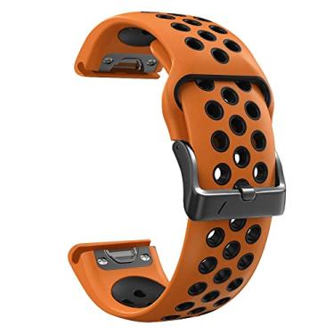Imagem de ONECMN 26 22 mm Sport Silicone Watchband Pulseira Para Garmin Fenix 6X 6 6S Pro 5X 5 Plus 3HR Easy Fit Quick Release Acessório Pulseira (Cor: D, Tamanho: 26mm D2 Delta PX)
