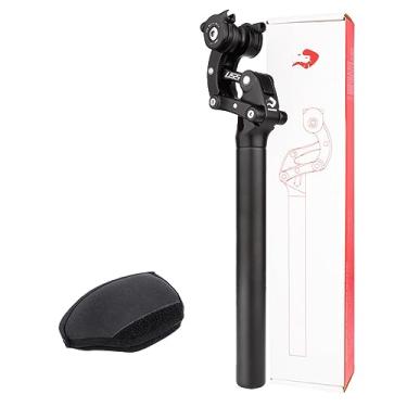 Imagem de Bibike Espigão de Selim com Suspensão Ajustável Preto para Bicicleta Urbana em Alumínio