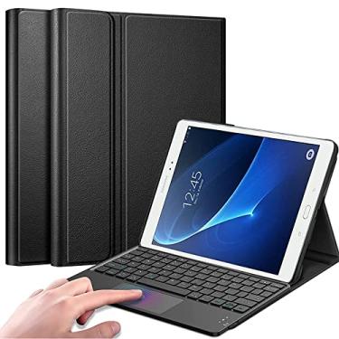 Imagem de QYiiD Capa com teclado TouchPad para Galaxy Tab S4 de 10,5 polegadas 2018 SM-T830/T835, teclado Bluetooth sem fio magneticamente destacável para Galaxy Tab S4 de 10,5 polegadas 2018