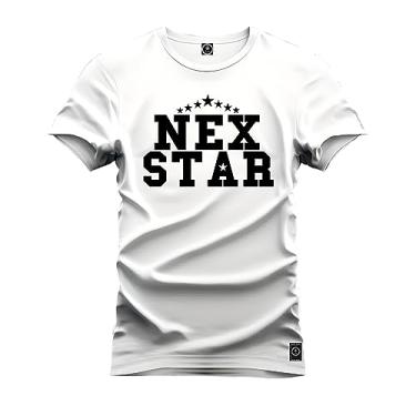 Imagem de Camiseta T-Shirt Confortável Estampada Nex Star Branco G