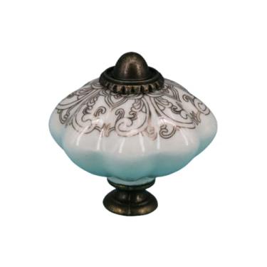 Imagem de Puxadores de cerâmica feitos à mão para móveis, cozinha, quarto, gaveta, cômoda, puxa uma peça com parafuso, a002