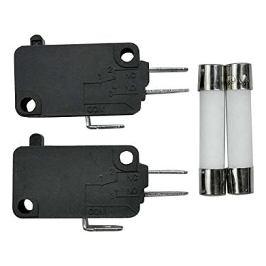 Imagem de SZM-V16-FA-61 WB24X10103 Interruptor de porta de micro-ondas e fusíveis de cerâmica de sopro lento compatível com GE Microwave Replace 946606 AP3186054 PS651389 (pacote com 2)