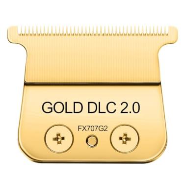Imagem de Lâmina de reposição para aparador Babyliss Pro All FX787 e FX726 Aparadores de cabelo, DLC 2.0 Lâminas de substituição compatíveis com lâminas de aparador BaByliss Barberology, douradas