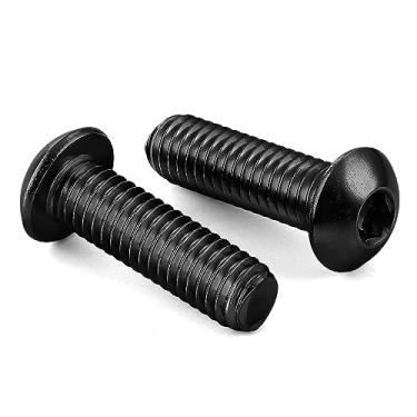 Imagem de Parafusos de soquete de cabeça de botão de 1/4-20 x 1-1/4", chave de soquete Allen, classe de liga de aço 10,9, totalmente rosqueada, 30 peças