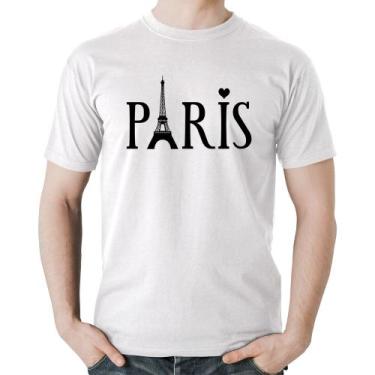 Imagem de Camiseta Algodão Paris Torre Eiffel - Foca Na Moda