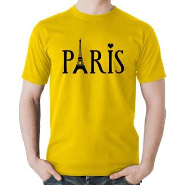 Imagem de Camiseta Algodão Paris Torre Eiffel - Foca Na Moda