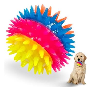 Imagem de Bola Bolinha Pet Brinquedo Pet Cães Interativo Pisca Luz De Led E Som - 4 Cores