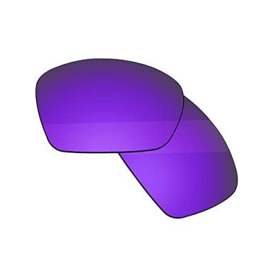 Imagem de Boldbright Lentes de substituição compatíveis com óculos de sol Oakley Gascan OO9014 - Roxo espelhado revestido