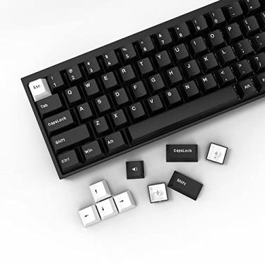 Imagem de XVX WOB Teclas 168 teclas, conjunto de teclas personalizadas PBT Double Shot, estilo minimalista branco em preto, teclas de teclado Cherry Profile para teclado mecânico Cherry Gateron MX Switches
