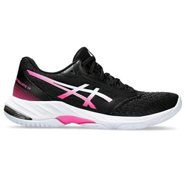 Imagem de ASICS T nis de v lei feminino Netburner Ballistic FlyteFoam 3, Preto/rosa choque, 9