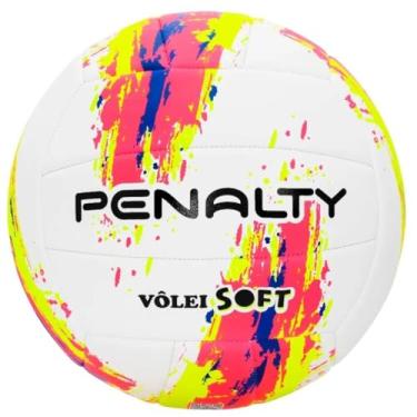 Imagem de Bola de Vôlei, Soft XXIII, Branca, Rosa e Amarela, Penalty
