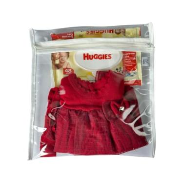 Imagem de 5 Saquinho Maternidade Multiuso Organizador Com Zíper Necesserie - Acabamento Reforçado - Organiza Mala de Viagem