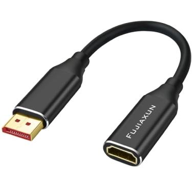 Imagem de Adaptador DisplayPort para HDMI 0,65 pés, computador macho DP 1.2 unidirecional para tela HDMI 2.0 fêmea, suporta UHD 4K 60Hz (3840 x 2160) para desktop, laptop, docks, GPUs, Mac, PC (4K DP M para